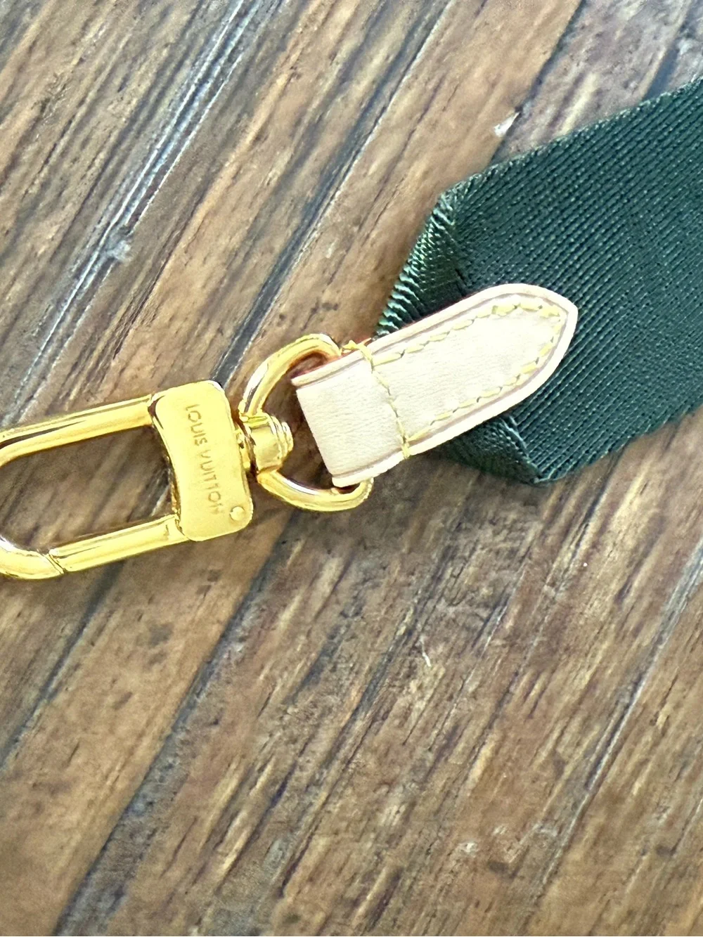 Louis Vuitton LV Wide Bandoulière Guitar Strap Khaki Green Adjustable
